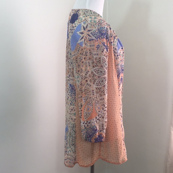 Anthropologie Roselle Printed Peasant Tunic - Picture 4 of 8